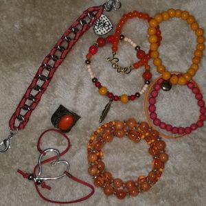 Set of 8 Bracelets and 1 Ring